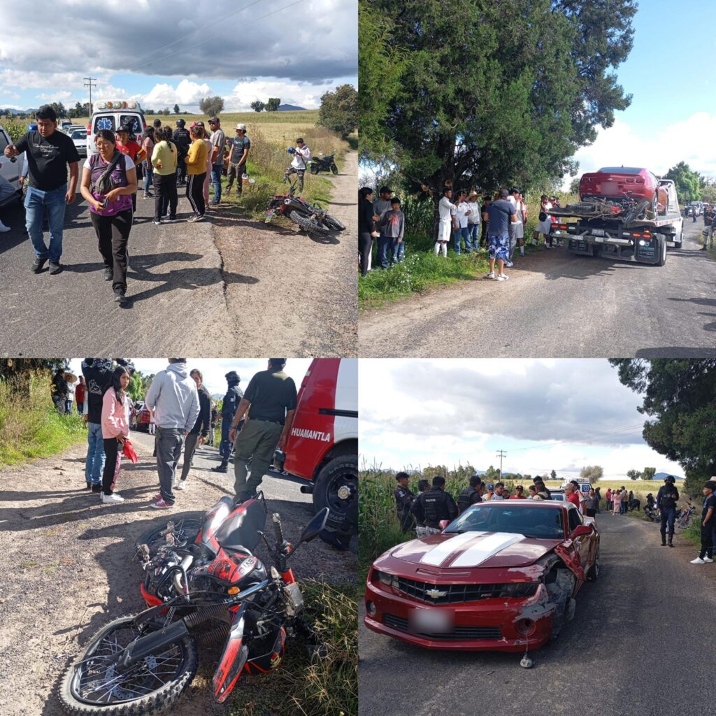 ACCIDENTE VIAL ATENDIDO POR SEGURIDAD PÚBLICA EN HUAMANTLA