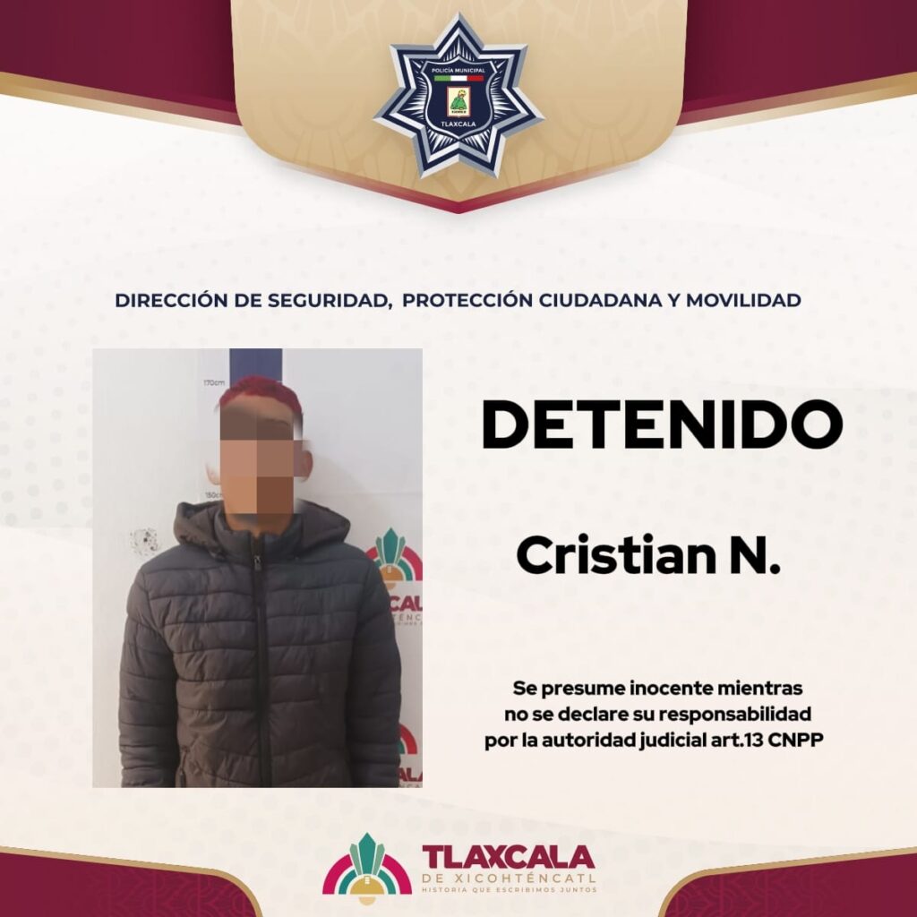 DETIENE POLICÍA DE LA CAPITAL A JOVEN EXTRANJERO CON DOCUMENTACIÓN MIGRATORIA IRREGULAR
