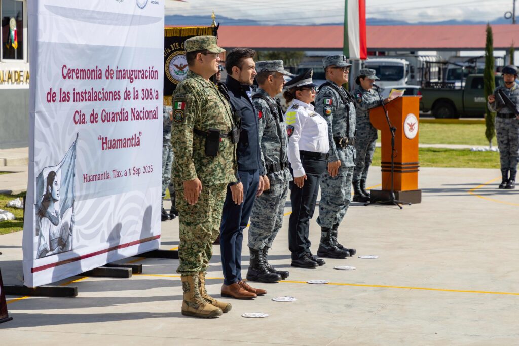 INAUGURAN INSTALACIONES DE LA 308/A COMPAÑÍA DE LA GUARDIA NACIONAL EN HUAMANTLA