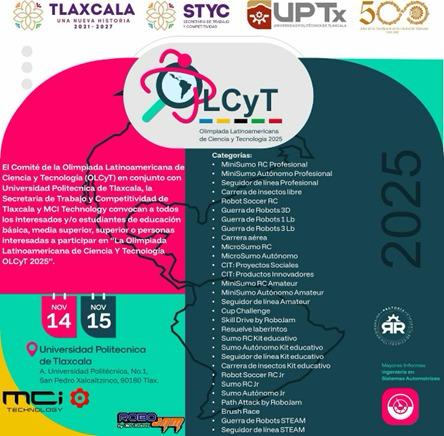 TLAXCALA SERÁ SEDE DE LA OLIMPIADA LATINOAMERICANA DE CIENCIA Y TECNOLOGÍA 2025