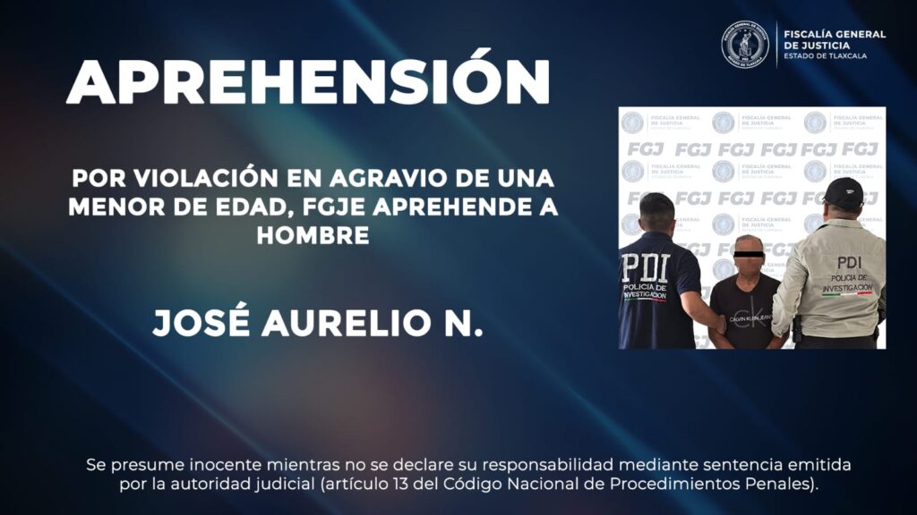 DETIENEN EN AYOMETLA A HOMBRE ACUSADO DE VIOLACIÓN EN AGRAVIO DE SU NIETA