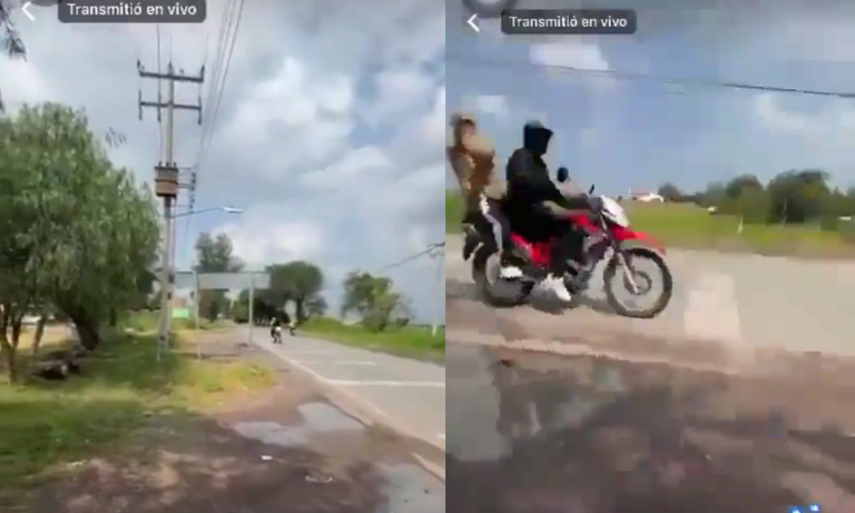 BALEAN A “DON NICO” MIENTRAS TRANSMITÍA EN VIVO EL MAL ESTADO DE LOS CAMINOS EN GUANAJUATO