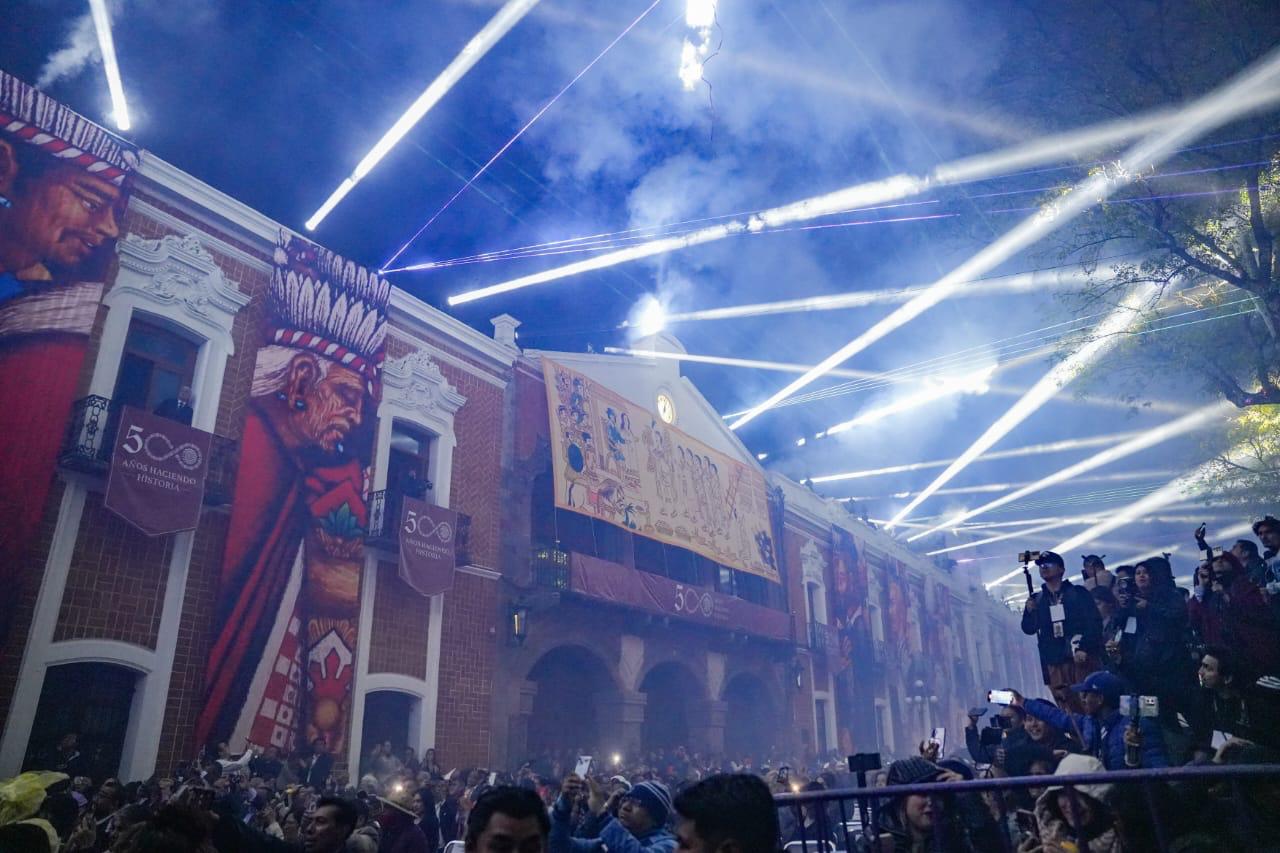 INICIAN LOS FESTEJOS POR LOS 500 AÑOS DE LA FUNDACIÓN DE TLAXCALA CON ALEGRÍA DESBORDANTE