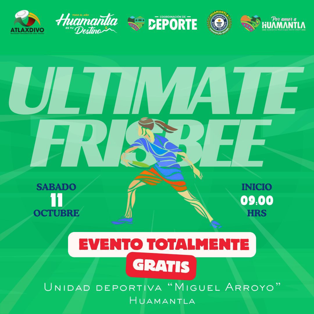 INVITAN A CLASE GRATUITA DE ULTIMATE FRISBEE EN HUAMANTLA