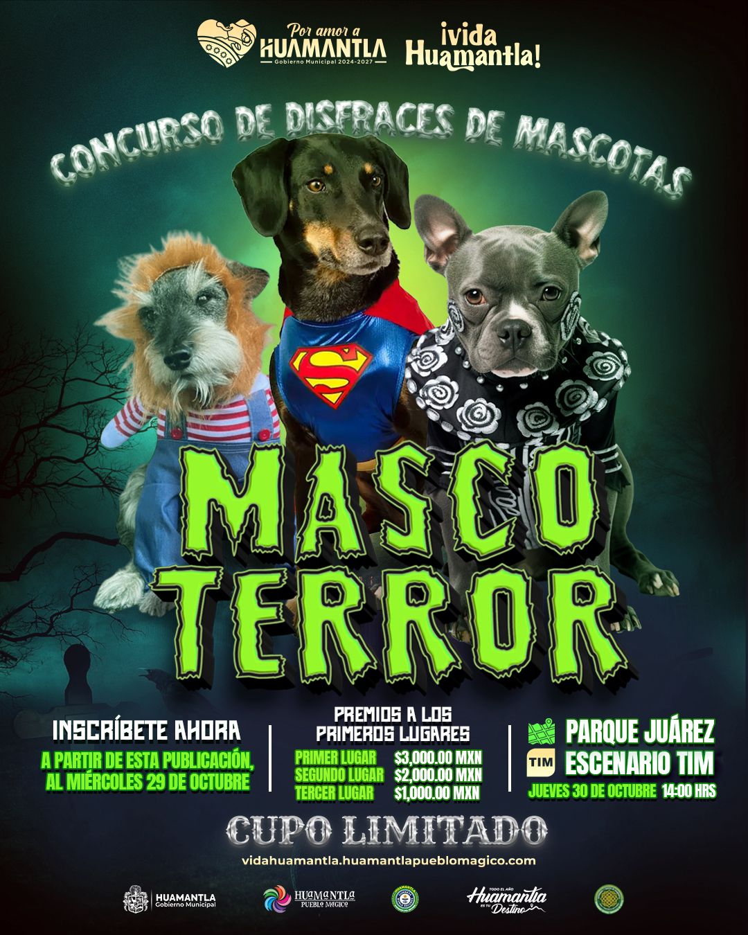 CONVOCATORIA ABIERTA AL CONCURSO DE DISFRACES “MASCO-TERROR” EN HUAMANTLA