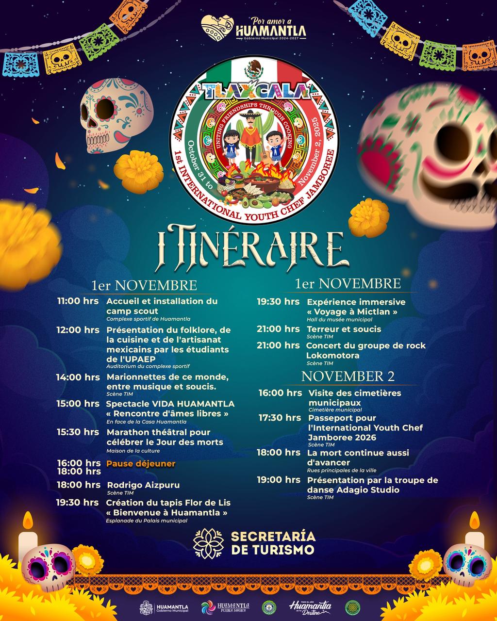 HUAMANTLA PRESENTA EL ITINERARIO OFICIAL DEL INTERNATIONAL YOUTH CHEF JAMBOREE 2025