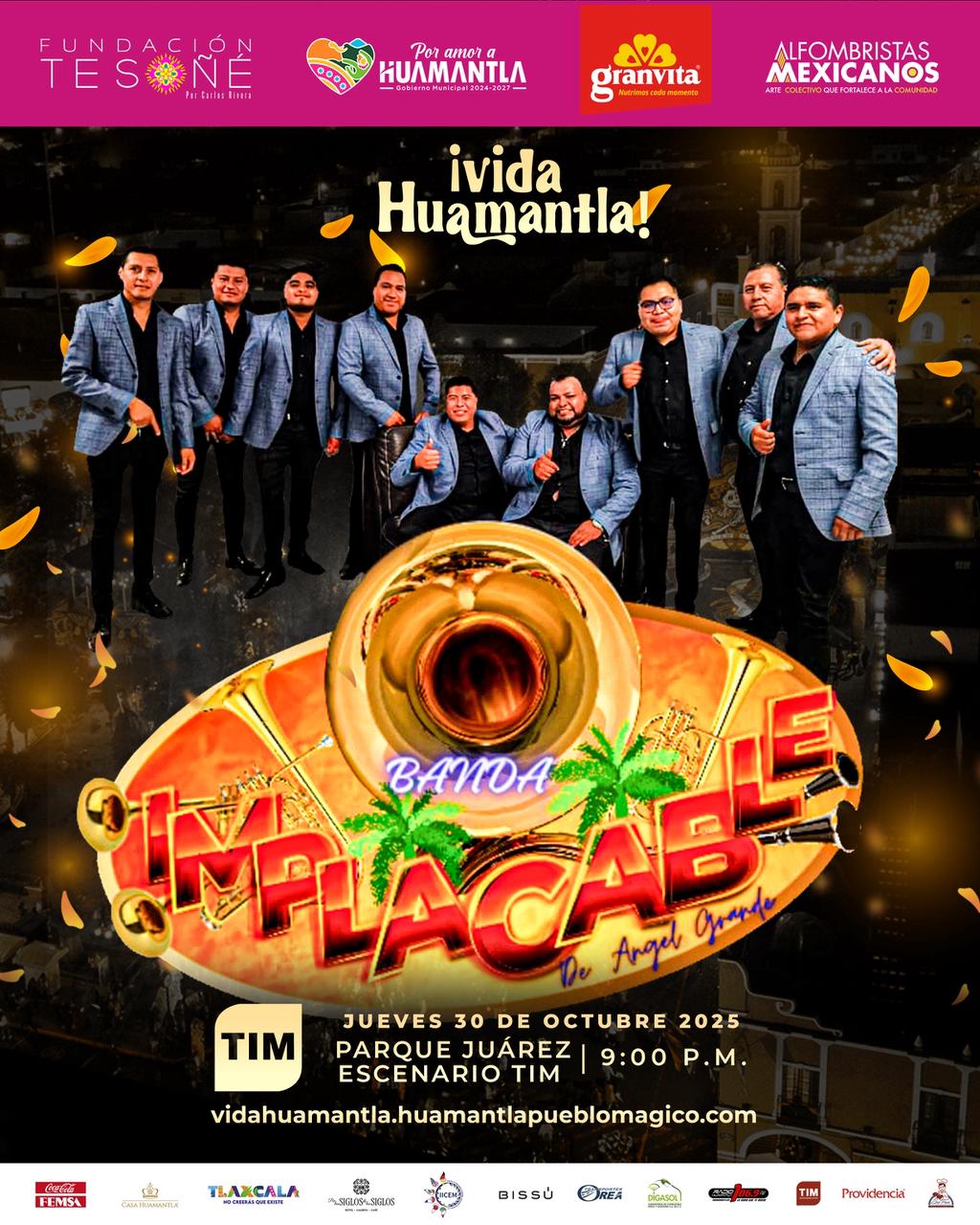 LA MÚSICA REGIONAL MEXICANA SE VIVE ESTA NOCHE EN VIDA HUAMANTLA CON BANDA LA IMPLACABLE