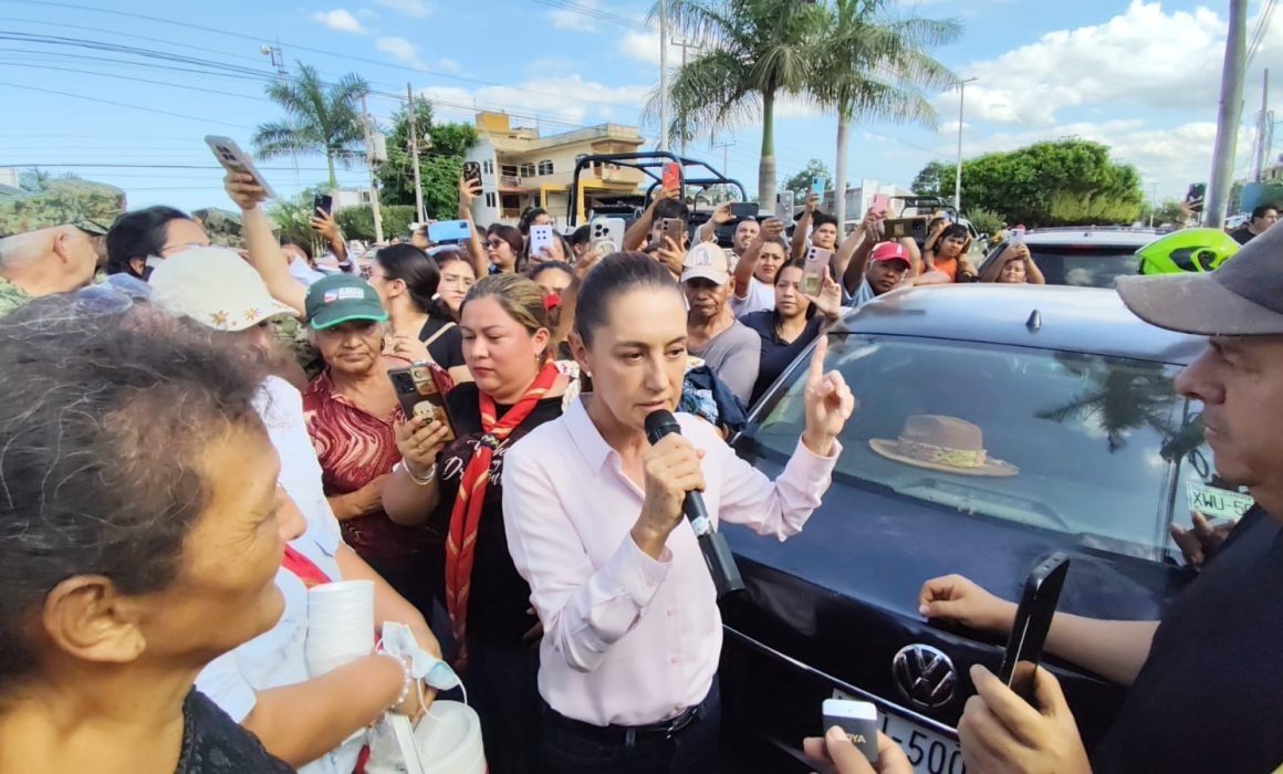 SHEINBAUM VISITA POZA RICA TRAS DEVASTADORAS INUNDACIONES: PROMETE APOYO TOTAL Y RESPUESTAS A FAMILIAS AFECTADAS