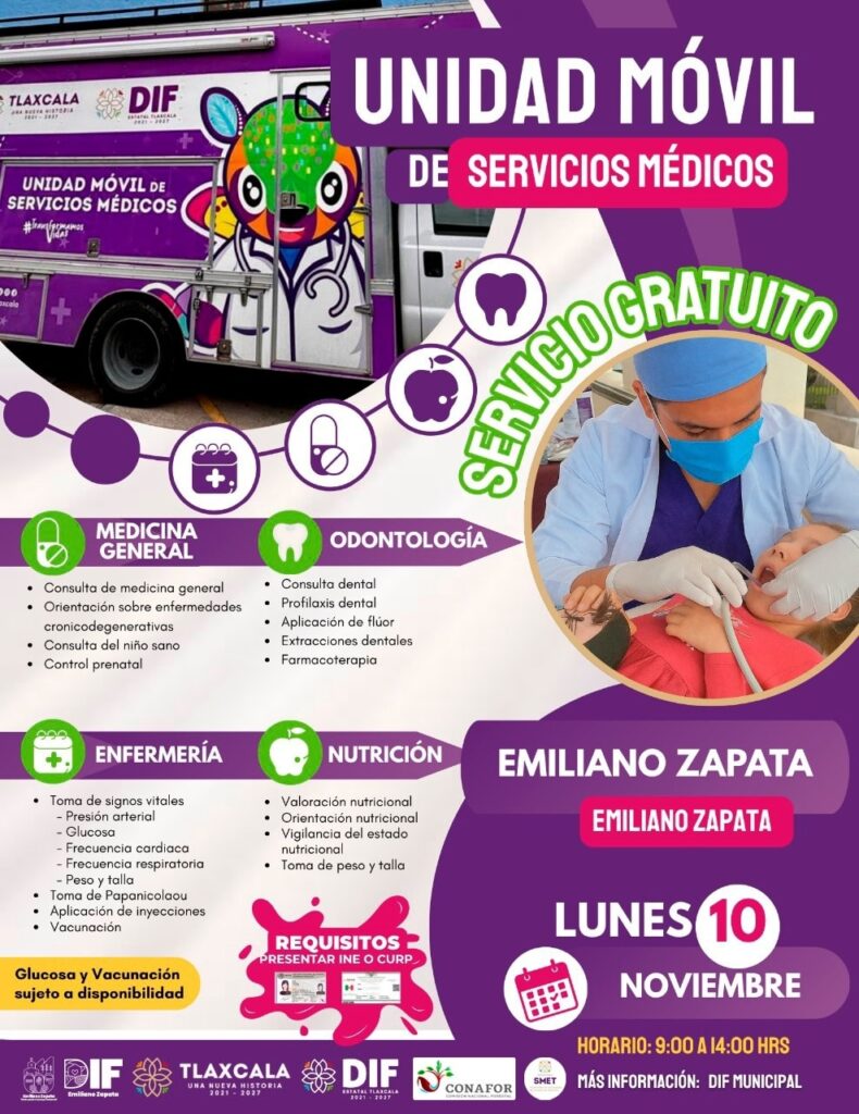 DIF EMILIANO ZAPATA ACERCARÁ SERVICIOS MÉDICOS GRATUITOS A LA COMUNIDAD