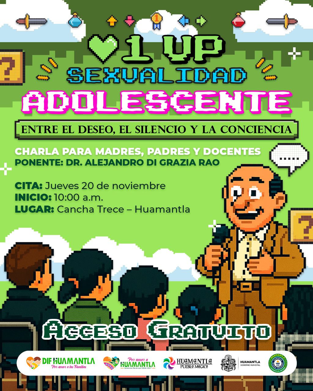 SMDIF HUAMANTLA INVITA A LA CHARLA “SEXUALIDAD ADOLESCENTE: ENTRE EL DESEO, EL SILENCIO Y LA CONCIENCIA”