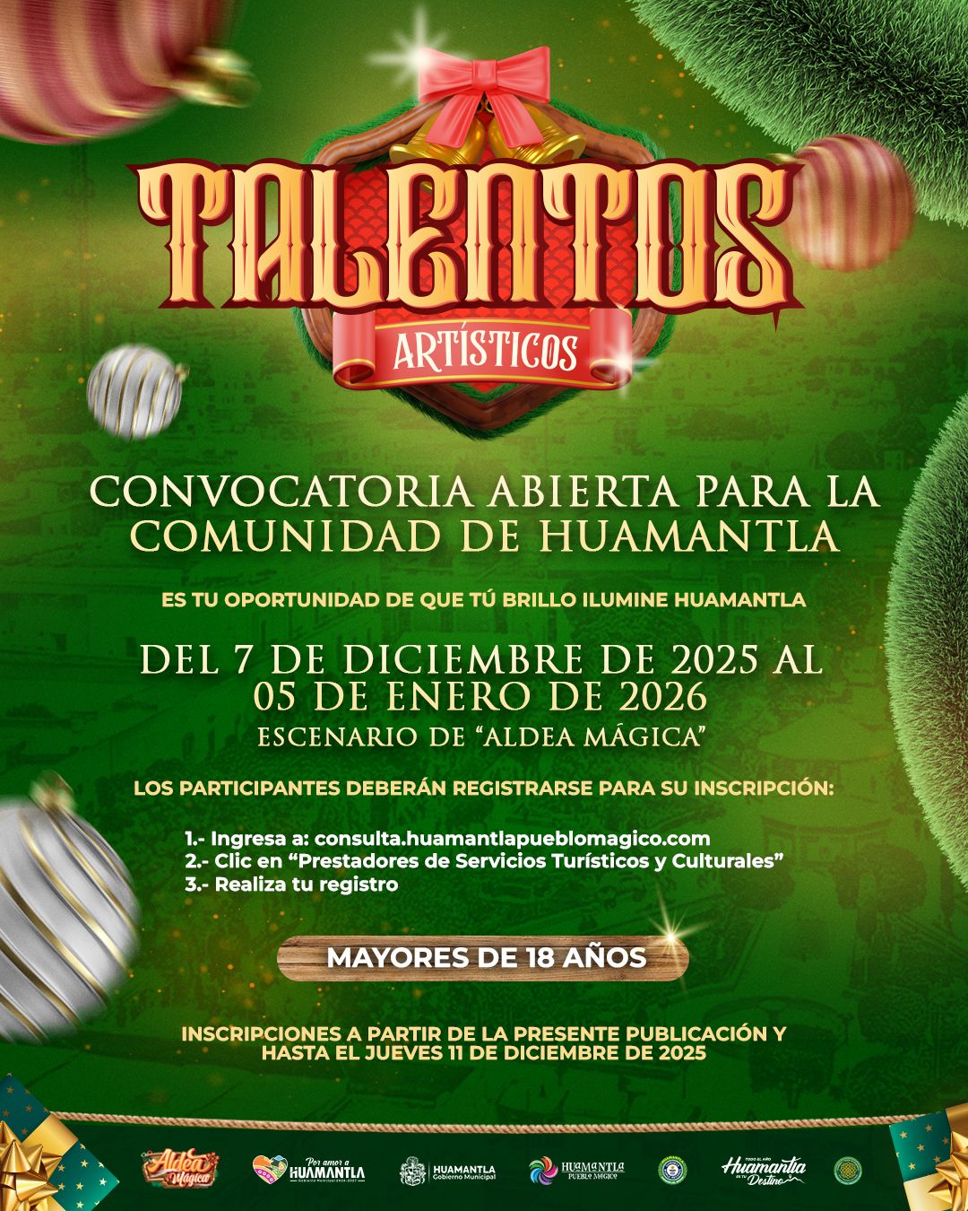 HUAMANTLA ABRE CONVOCATORIA PARA TALENTOS ARTÍSTICOS EN LA ALDEA MÁGICA 2025