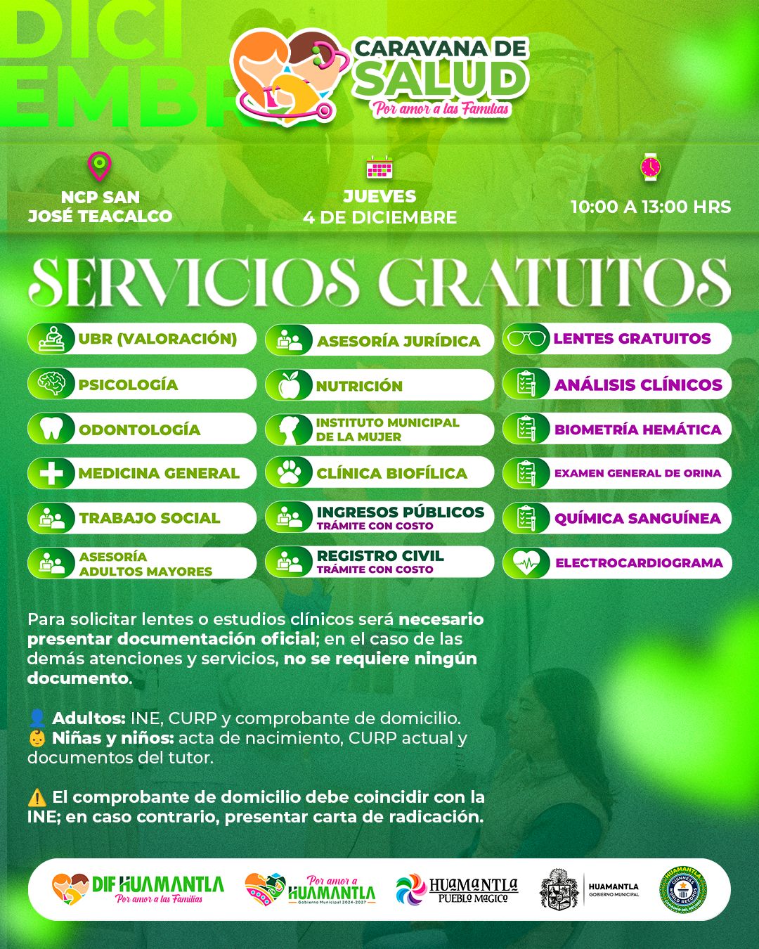 CARAVANAS DE SALUD POR AMOR A HUAMANTLA ACERCAN SERVICIOS GRATUITOS A COMUNIDADES DEL MUNICIPIO