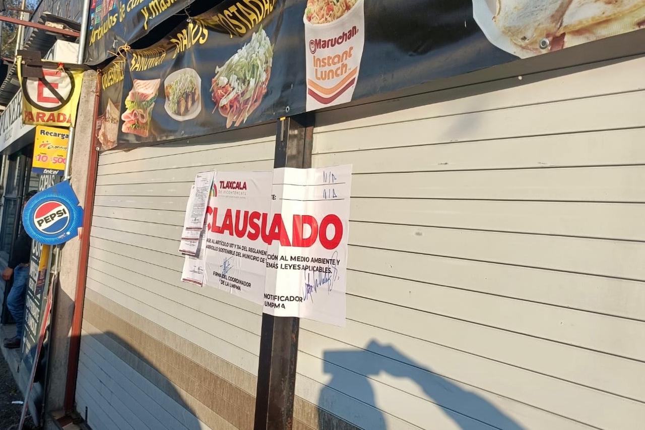 POR INCUMPLIR NORMAS AMBIENTALES CLAUSURA EL AYUNTAMIENTO MÁS DE 10 COMERCIOS EN LA LOMA XICOHTÉNCATL