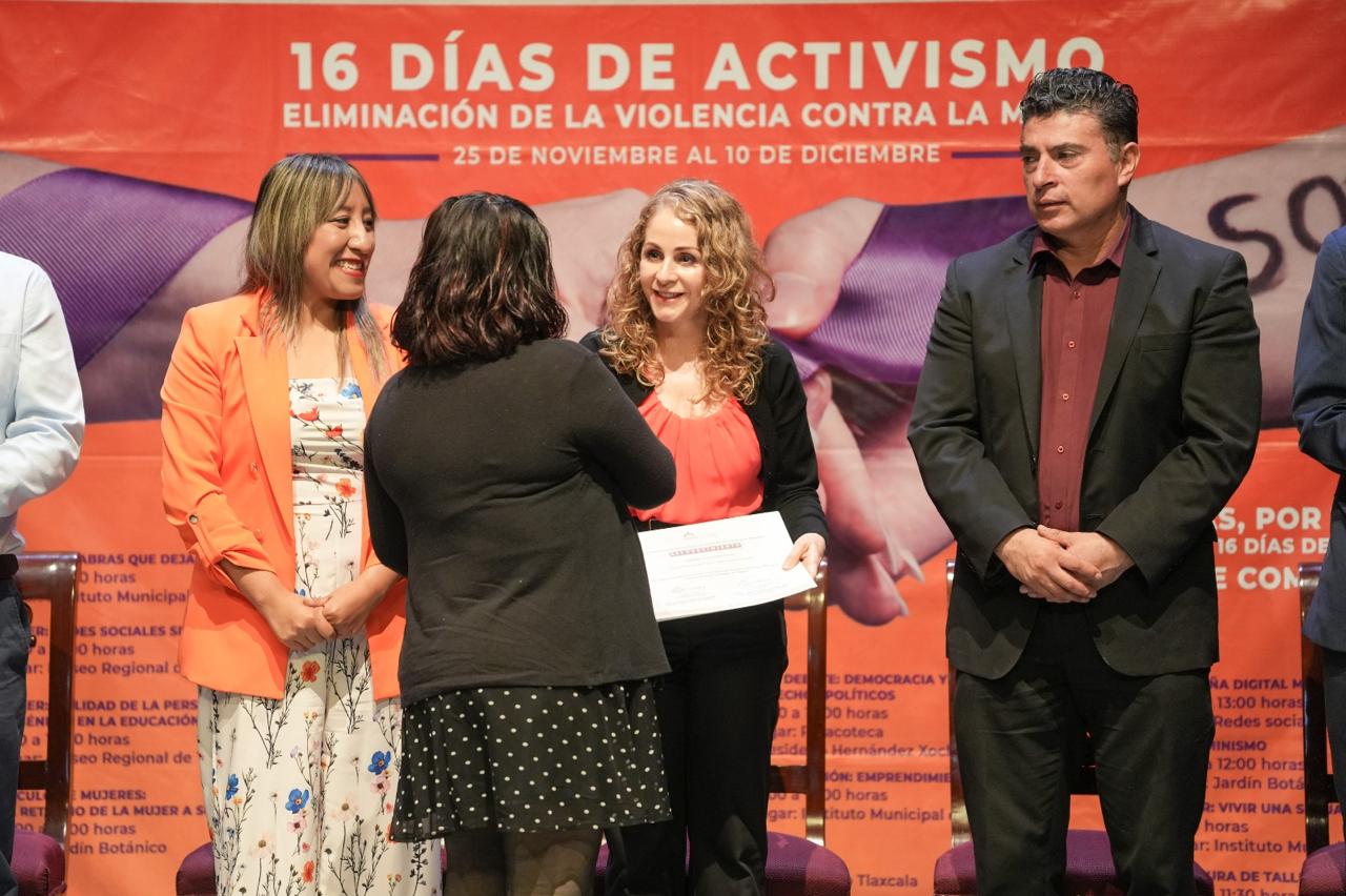 GOBIERNO MUNICIPAL DE TLAXCALA CIERRA LOS 16 DÍAS DE ACTIVISMO Y RECONOCE EL TRABAJO DE LAS MUJERES