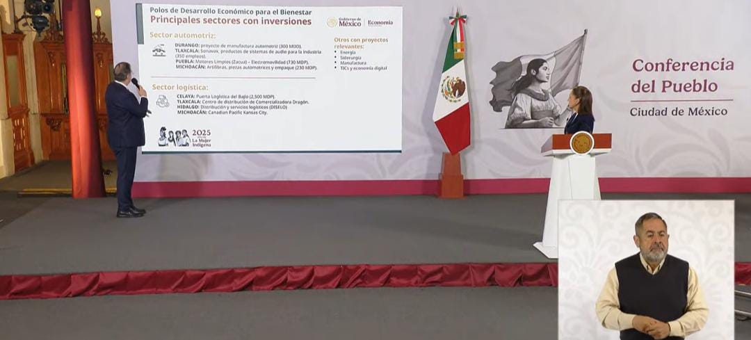 RECONOCE SECRETARÍA DE ECONOMÍA AVANCE DEL POLO DE DESARROLLO PARA EL BIENESTAR EN HUAMANTLA