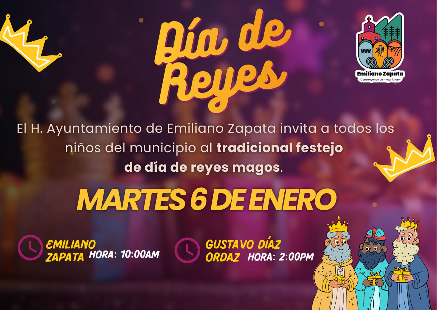 LA MAGIA DE LOS REYES MAGOS LLEGA A EMILIANO ZAPATA