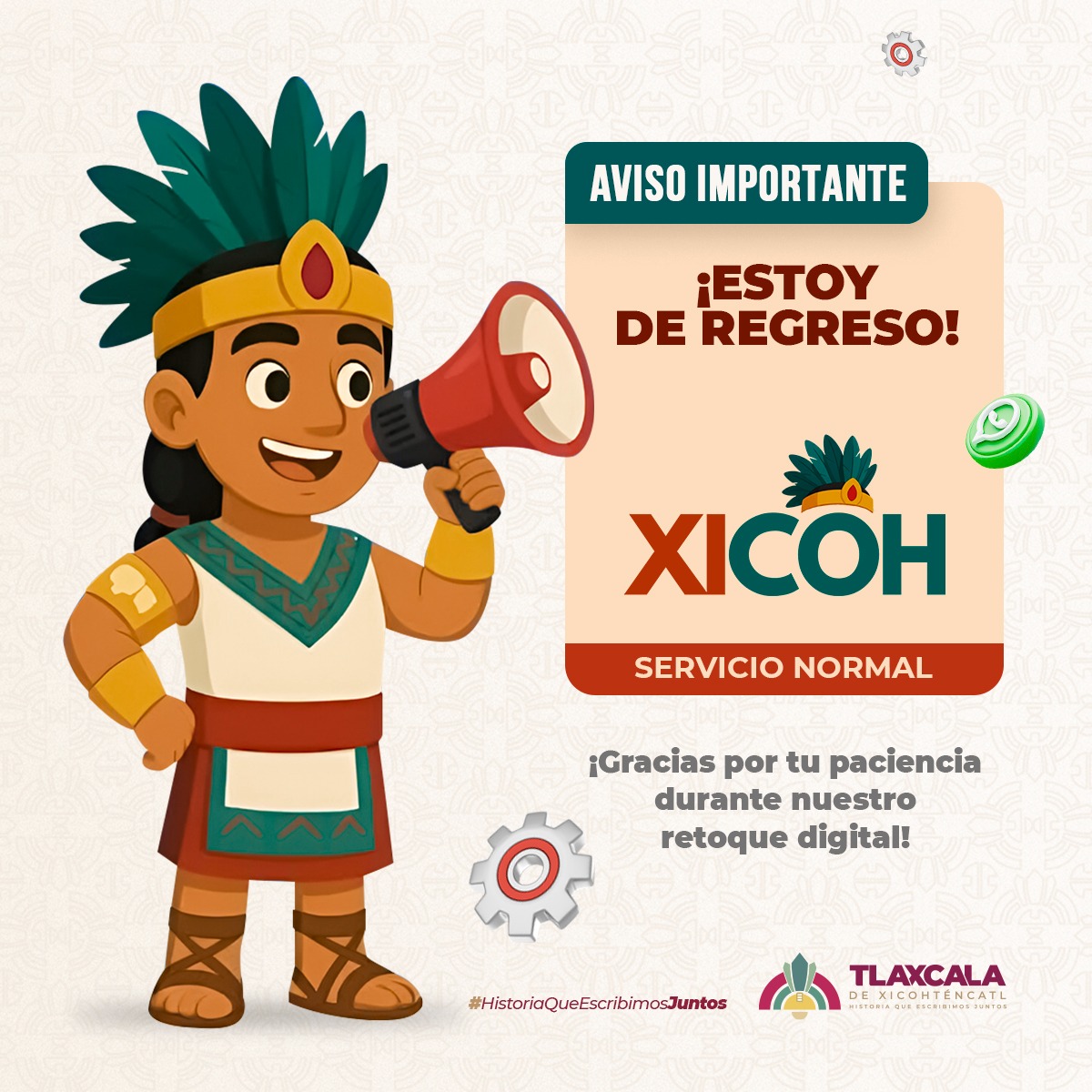 VUELVE “XICOH” RENOVADO Y EL AYUNTAMIENTO DE TLAXCALA FORTALECE LA ATENCIÓN CIUDADANA DIGITAL