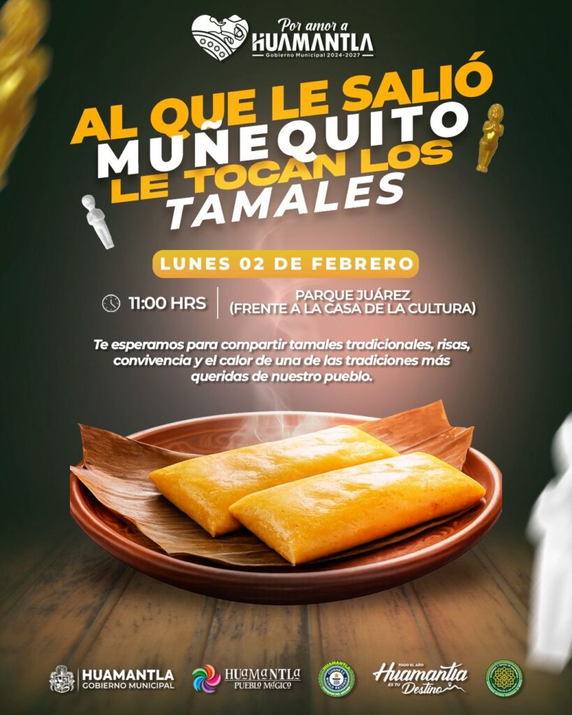 Huamantla invita a celebrar el Día de la Candelaria con tamales y tradición en el Parque Juárez