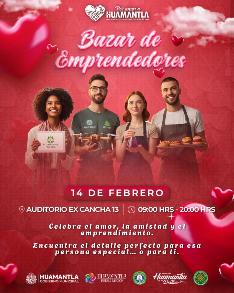 GOBIERNO MUNICIPAL DE HUAMANTLA IMPULSA EL CONSUMO LOCAL CON EL BAZAR “ENTRE AMIGOS Y CORAZONES”