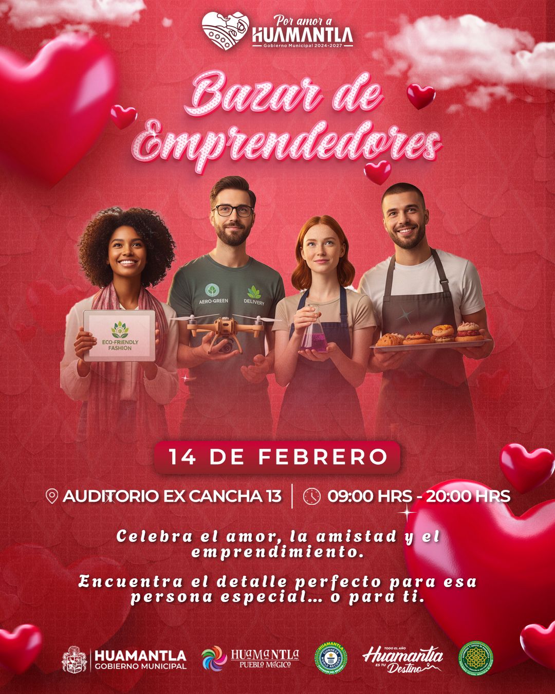 GOBIERNO MUNICIPAL DE HUAMANTLA IMPULSA EL CONSUMO LOCAL CON EL BAZAR “ENTRE AMIGOS Y CORAZONES”
