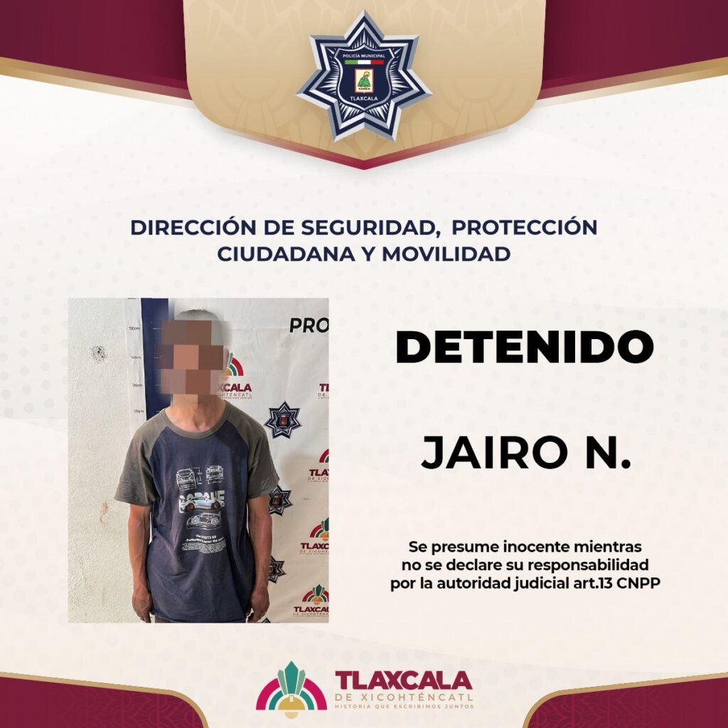 POLICÍA MUNICIPAL DE TLAXCALA ATIENDE REPORTE CIUDADANO POR PRESUNTO INTENTO DE ROBO EN SAN BUENAVENTURA ATEMPAN