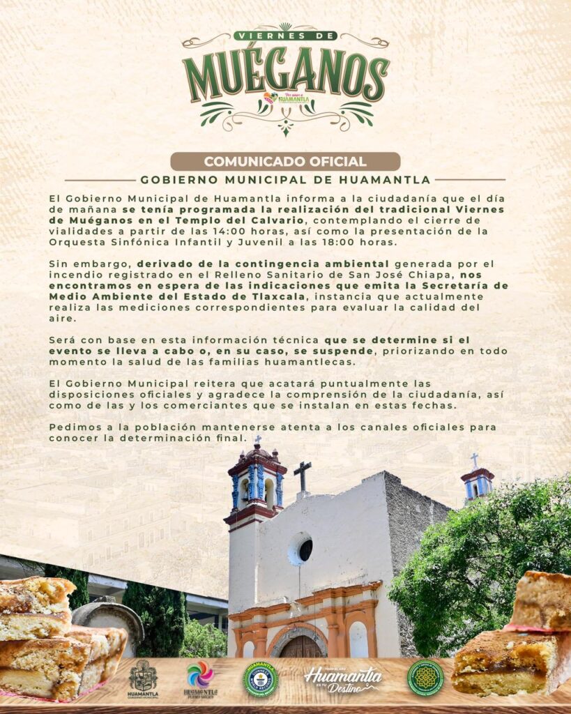 COMUNICADO OFICIAL – GOBIERNO MUNICIPAL DE HUAMANTLA