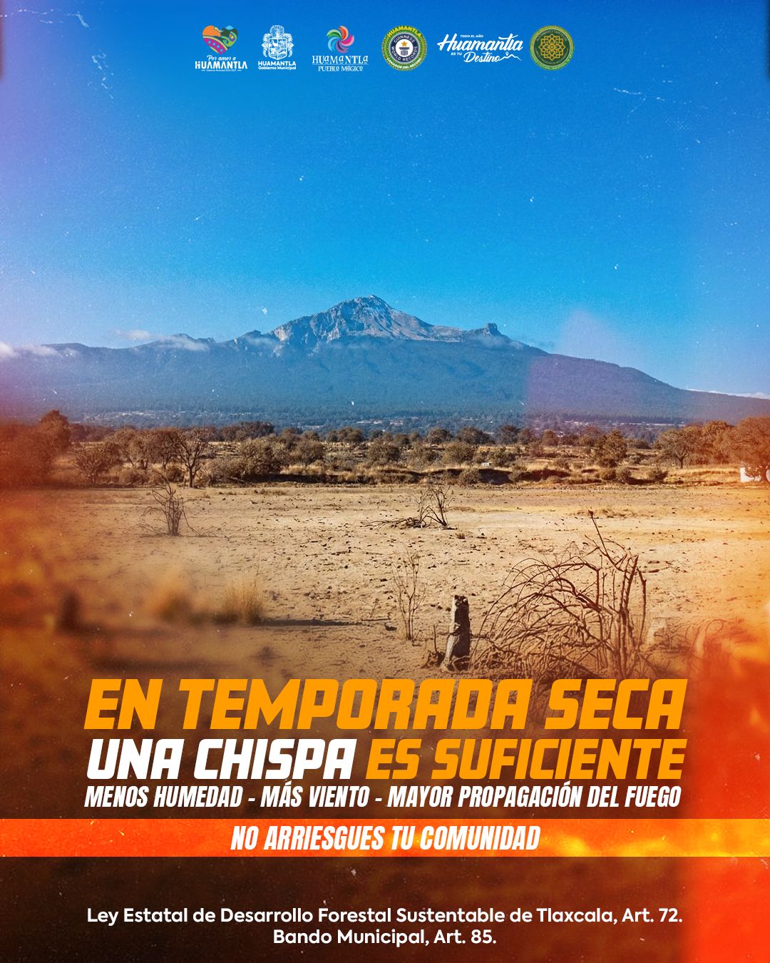 “HUAMANTLA EN ALERTA: AUMENTA EL RIESGO DE INCENDIOS DURANTE LA TEMPORADA SECA”