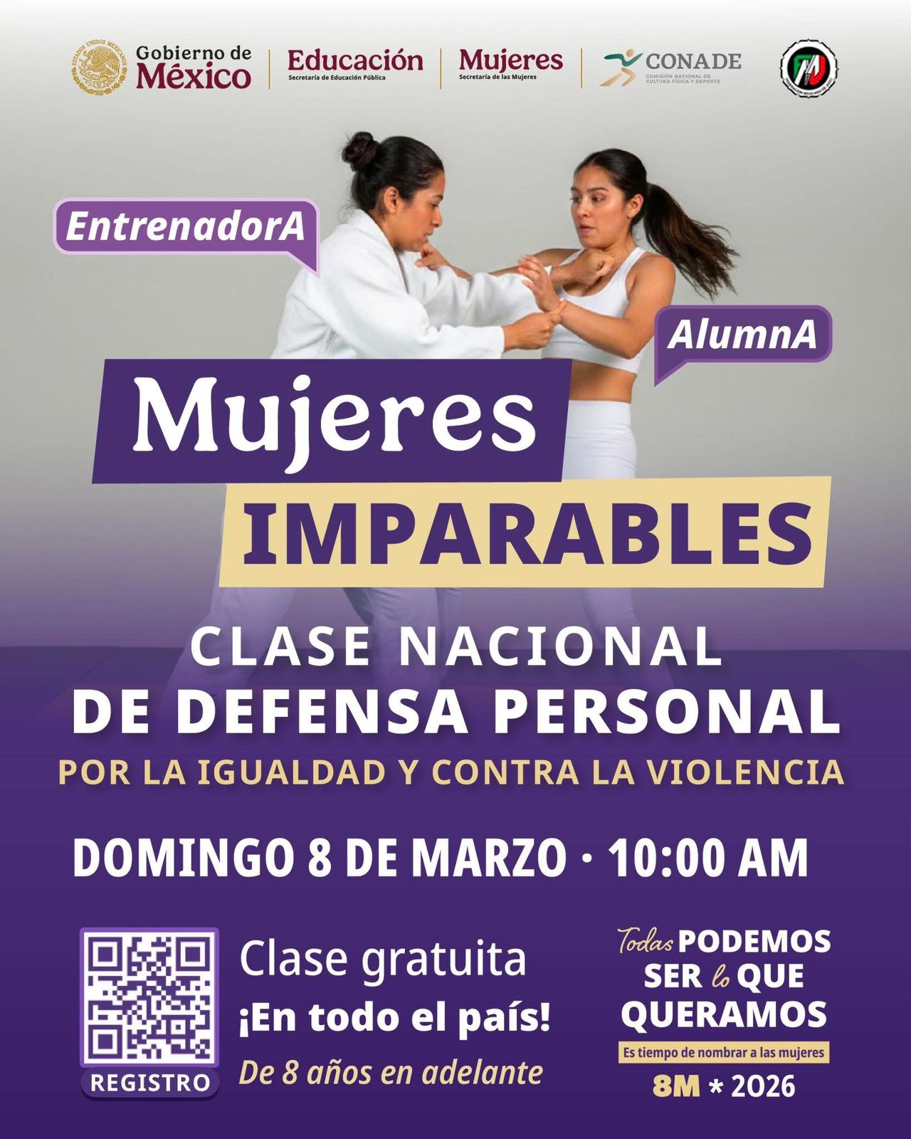 TLAXCALA SE SUMA A LA CLASE NACIONAL DE DEFENSA PERSONAL POR EL 8M