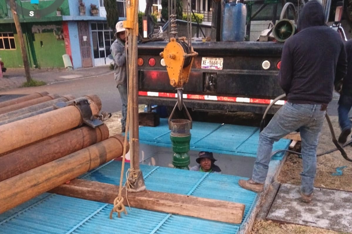 REPARA CAPAM EQUIPO DEL POZO MARIANO SÁNCHEZ Y RESTABLECE SERVICIO DE AGUA EN EL CENTRO DE TLAXCALA