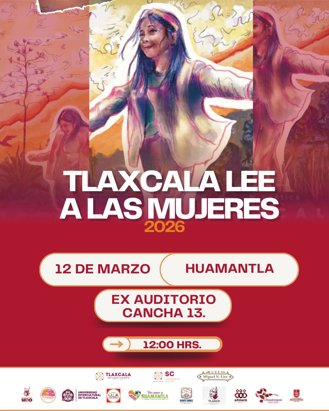 HUAMANTLA SERÁ SEDE DE LA LECTURA PÚBLICA CORAL “TLAXCALA LEE A LAS MUJERES 2026”