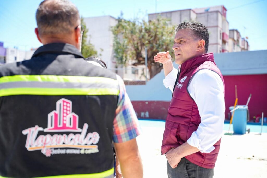 SUPERVISA ALCALDE ALFONSO SÁNCHEZ GARCÍA TRABAJOS DE MEJORAMIENTO URBANO EN TLAPANCALCO
