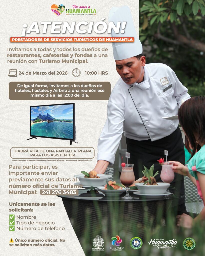 INVITA TURISMO MUNICIPAL A PRESTADORES DE SERVICIOS A REUNIONES DE TRABAJO PARA FORTALECER EL SECTOR