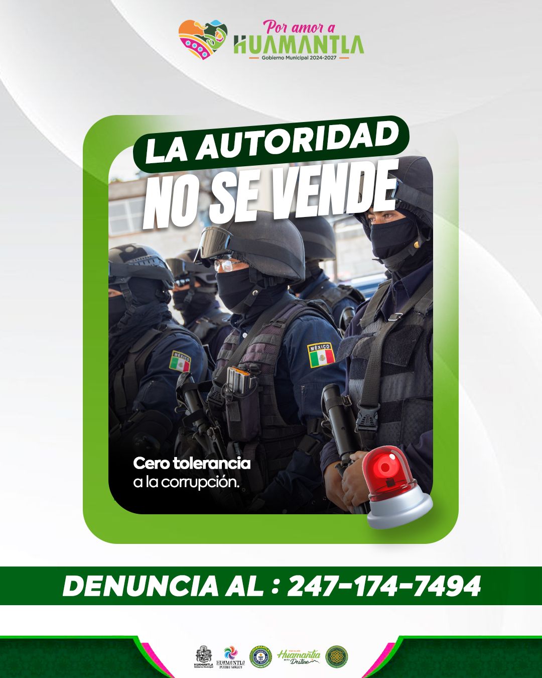 HUAMANTLA REFUERZA CAMPAÑA “CERO TOLERANCIA A LA CORRUPCIÓN”