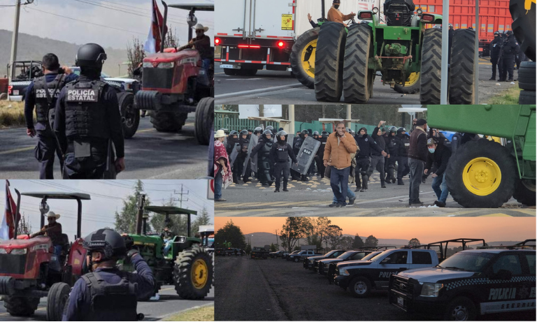 MADRUGADA DE TENSIÓN EN TLAXCALA: DESALOJAN CON FUERZA BLOQUEO CAMPESINO EN LA MÉXICO–VERACRUZ