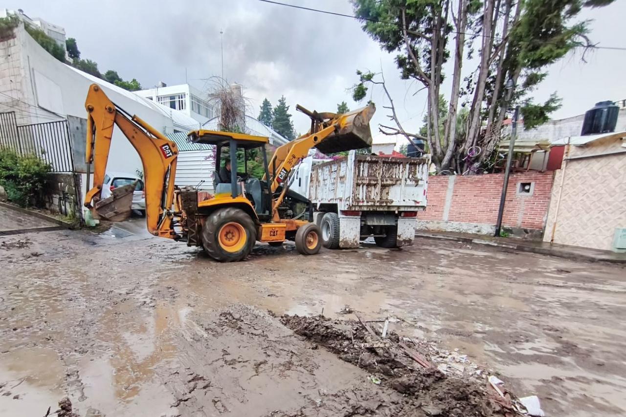 SIN AFECTACIONES GRAVES GRACIAS A TRABAJO PREVENTIVO, GOBIERNO MUNICIPAL DE TLAXCALA RESPONDE A LLUVIA ESTE LUNES