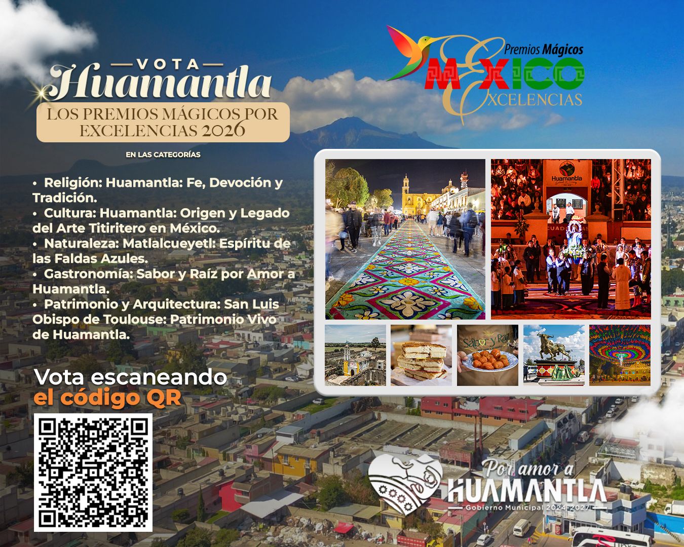 LA CUENTA REGRESIVA COMENZÓ: HUAMANTLA VA POR EL RECONOCIMIENTO GASTRONÓMICO… ¡TU VOTO HACE LA DIFERENCIA!