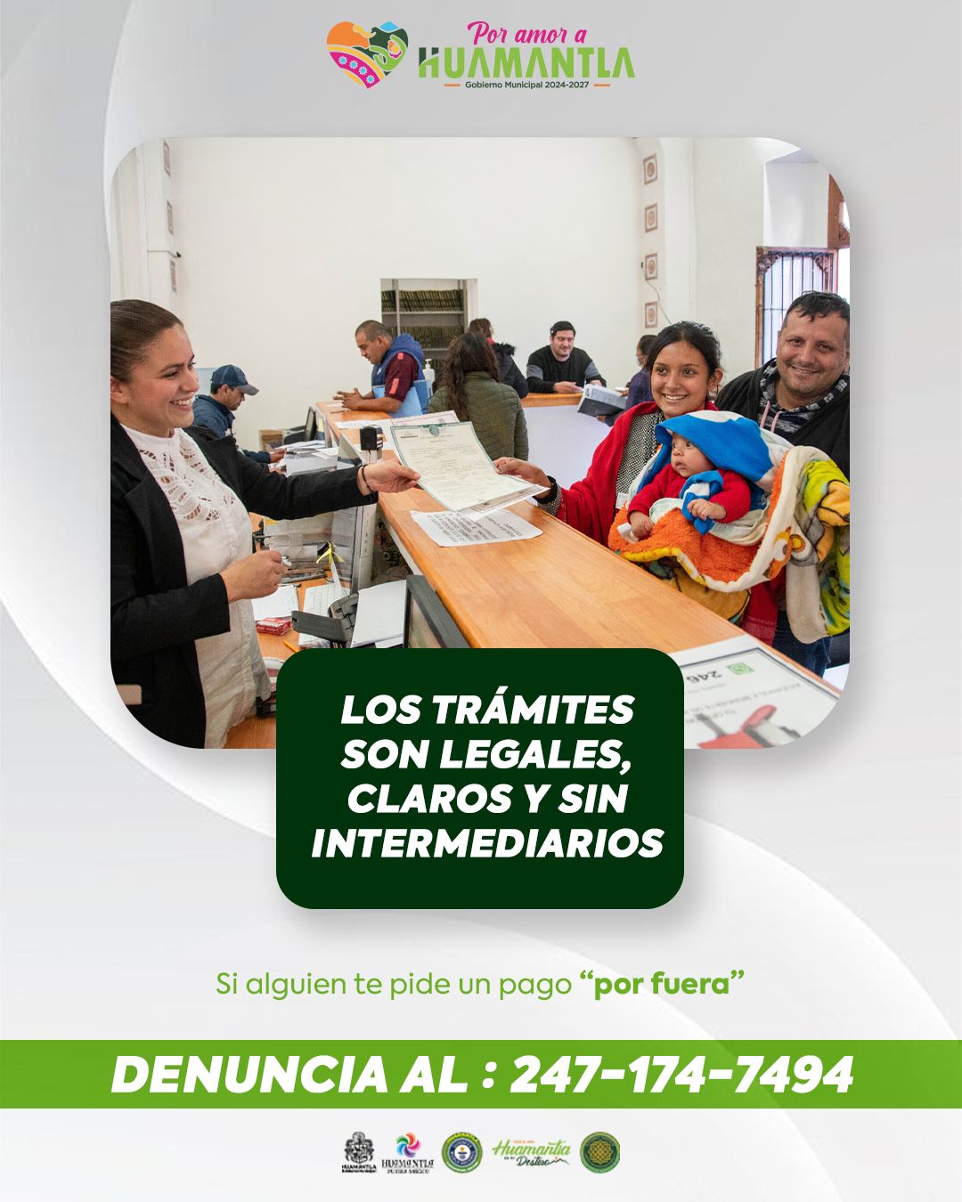 EN HUAMANTLA, LOS TRÁMITES SON LEGALES, CLAROS Y SIN INTERMEDIARIOS