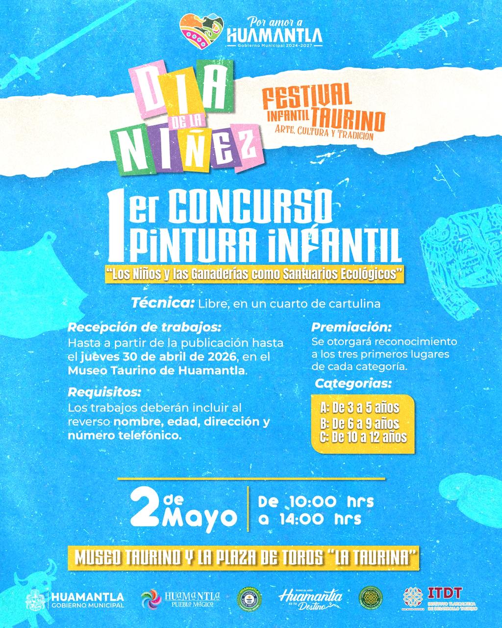 GOBIERNO MUNICIPAL DE HUAMANTLA LANZA CONVOCATORIA PARA EL 1ER CONCURSO DE PINTURA INFANTIL