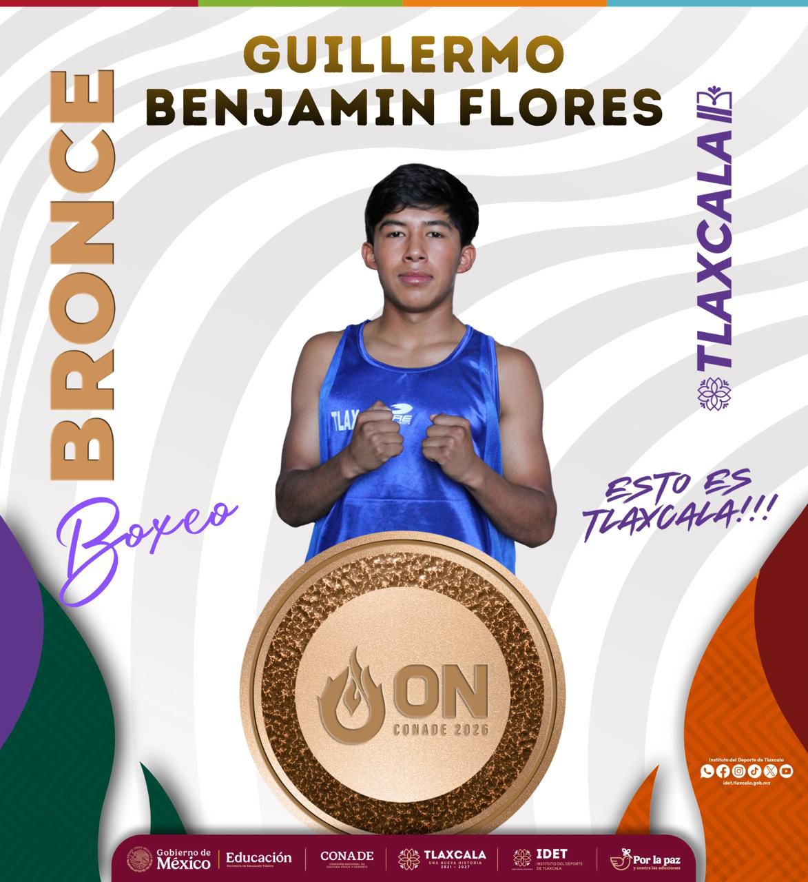 TLAXCALA CIERRA SU PARTICIPACIÓN EN BOXEO CON DOS MEDALLAS EN LA OLIMPIADA NACIONAL.