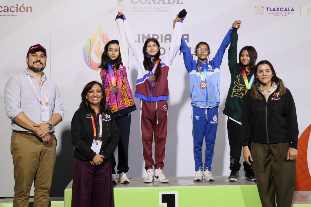 ENCABEZA GOBERNADORA LORENA CUÉLLAR PREMIACIÓN DE TAEKWONDO EN LA OLIMPIADA NACIONAL 2026.