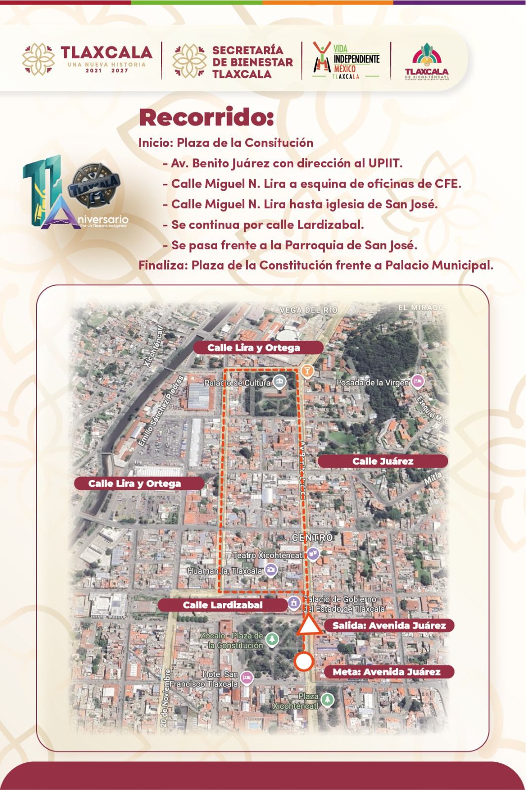GOBIERNO MUNICIPAL DE TLAXCALA DESPLEGARÁ OPERATIVO DE SEGURIDAD POR RODADA “VIDA INDEPENDIENTE MÉXICO TLAXCALA”