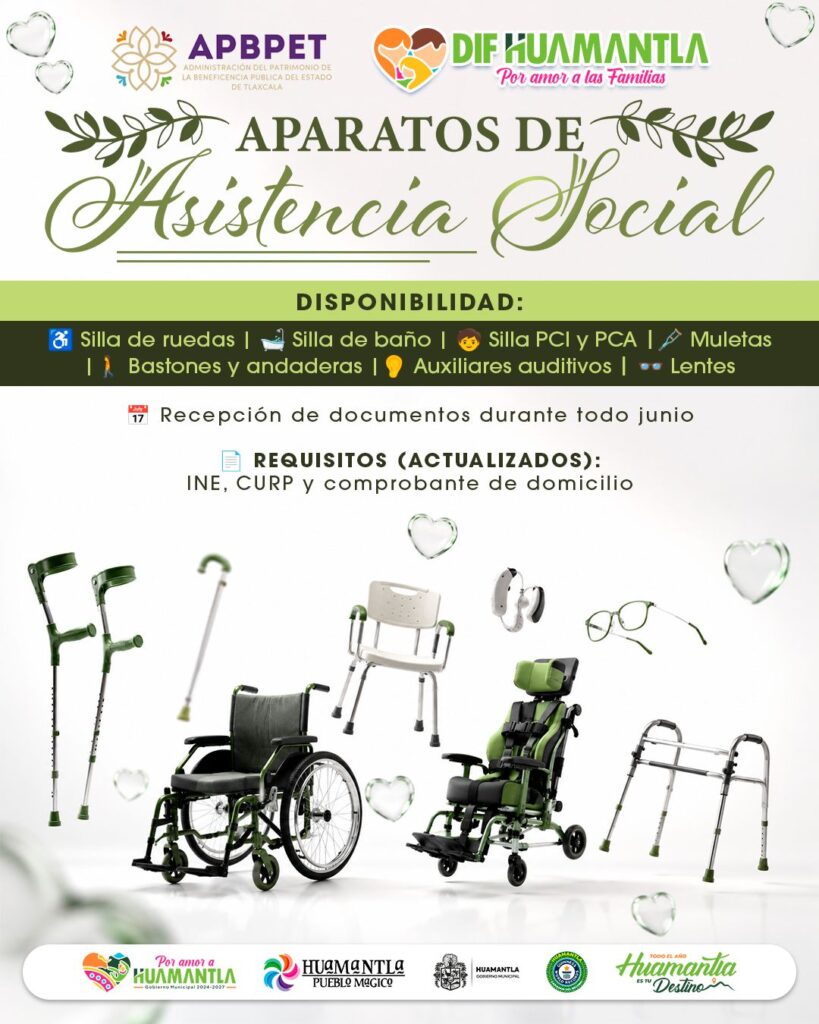 SMDIF HUAMANTLA MANTIENE RECEPCIÓN DE SOLICITUDES PARA APARATOS FUNCIONALES DURANTE JUNIO