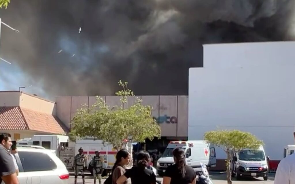 CAOS Y PÁNICO EN SINALOA: MORTAL INCENDIO ARRASA PLAZA COMERCIAL EN LOS MOCHIS