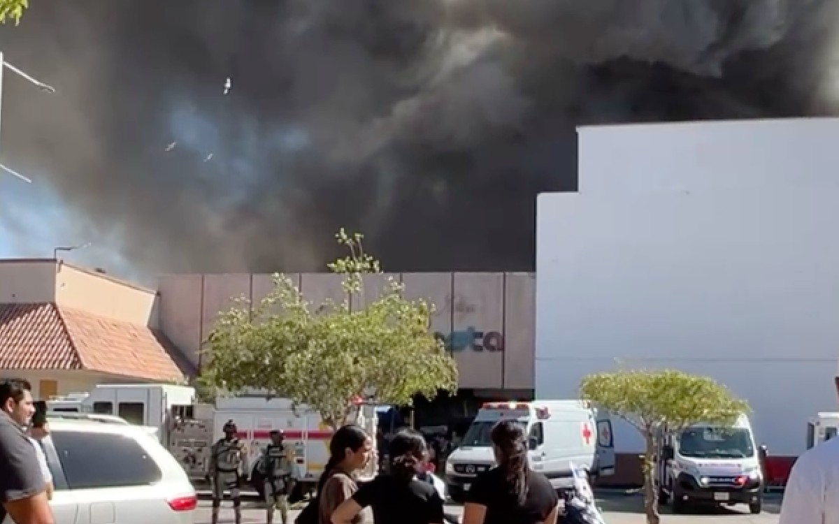 CAOS Y PÁNICO EN SINALOA: MORTAL INCENDIO ARRASA PLAZA COMERCIAL EN LOS MOCHIS