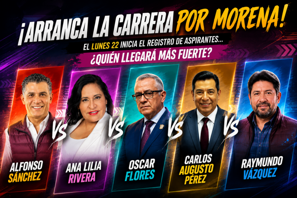 ¡ARRANCA LA CARRERA POR EL 2027! MORENA ABRE ESTE LUNES EL REGISTRO DE ASPIRANTES A LA GUBERNATURA