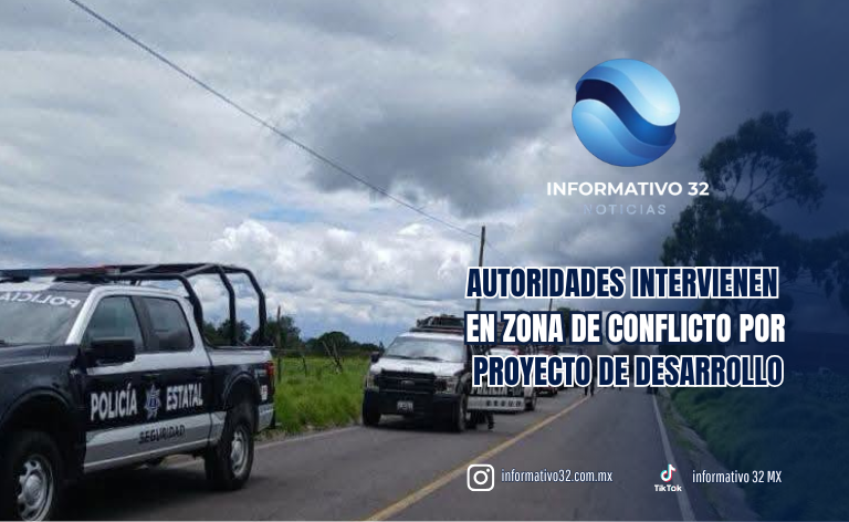 OPERATIVO POLICIAL EN ATLANGATEPEC ANTE BLOQUEO EN ACCESO A PREDIO