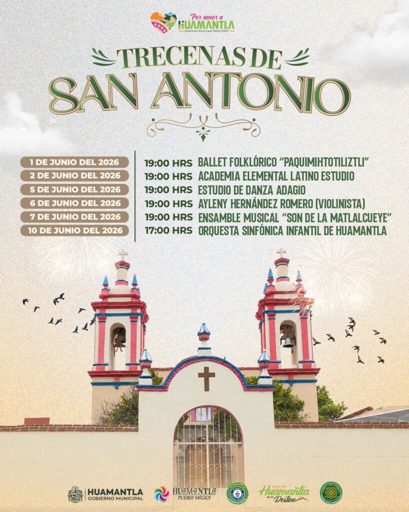 INICIAN LAS TRECENAS DE SAN ANTONIO 2026 CON PRESENTACIÓN DEL BALLET FOLCLÓRICO “PAQUIMIHTOTILIZTLI”