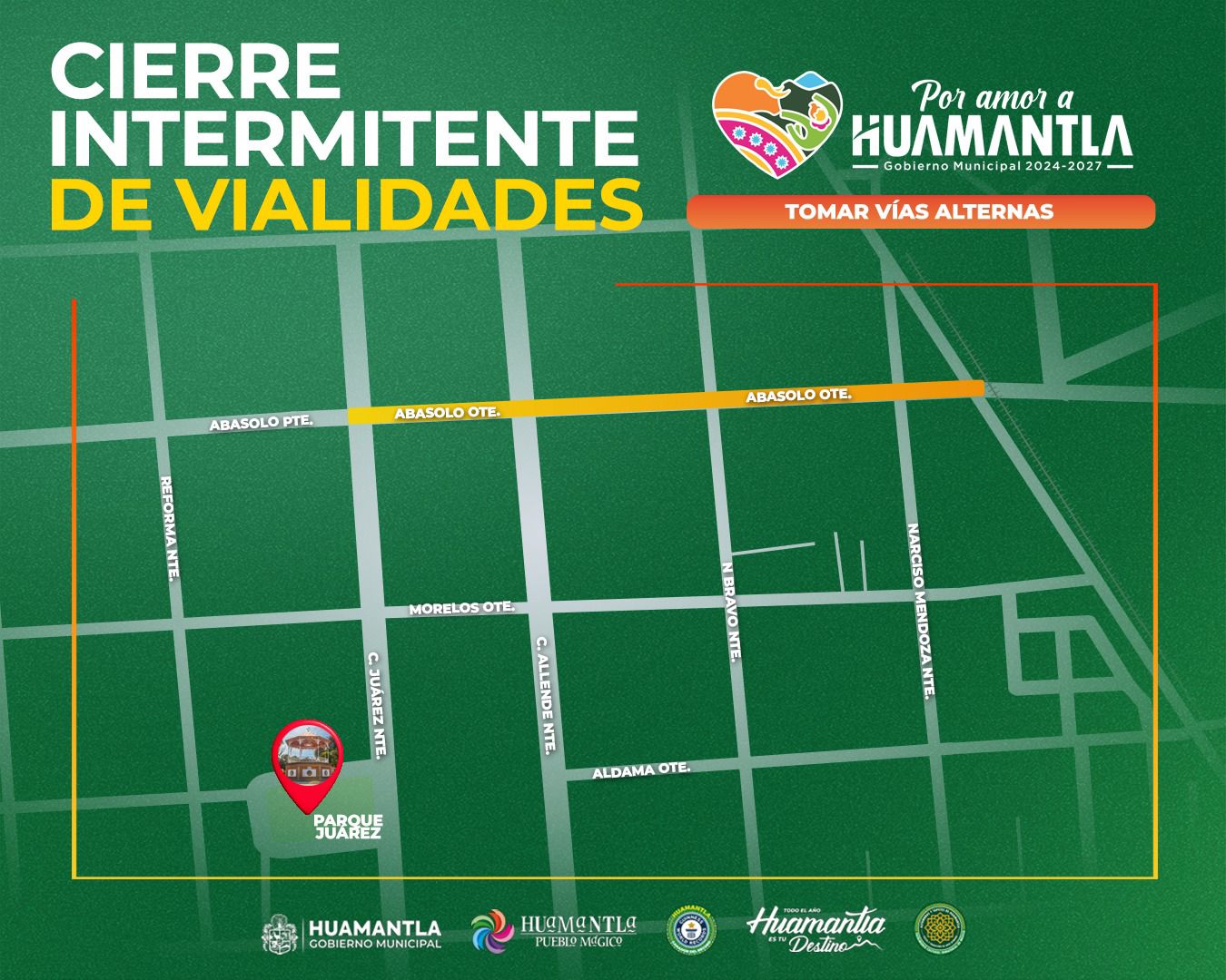 AVISA GOBIERNO MUNICIPAL SOBRE REHABILITACIÓN INTEGRAL DE LA CALLE ABASOLO
