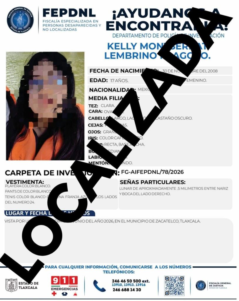 TERMINA LA ANGUSTIA: ENCUENTRAN A DOS MENORES DESAPARECIDAS EN TLAXCALA