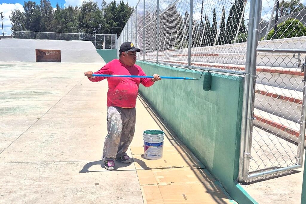 AVANZA AYUNTAMIENTO DE TLAXCALA CON LA REHABILITACIÓN DE LA CANCHA DE LA UNIDAD DEPORTIVA “BLAS CHARRO CARVAJAL”